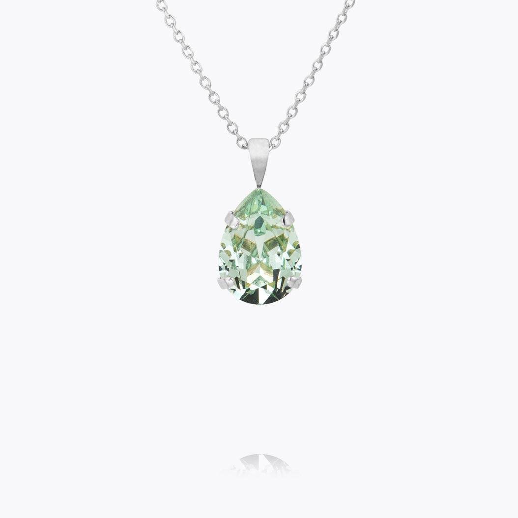 Caroline Svedbom - Mini Drop Necklace Chrysolite Rhodium