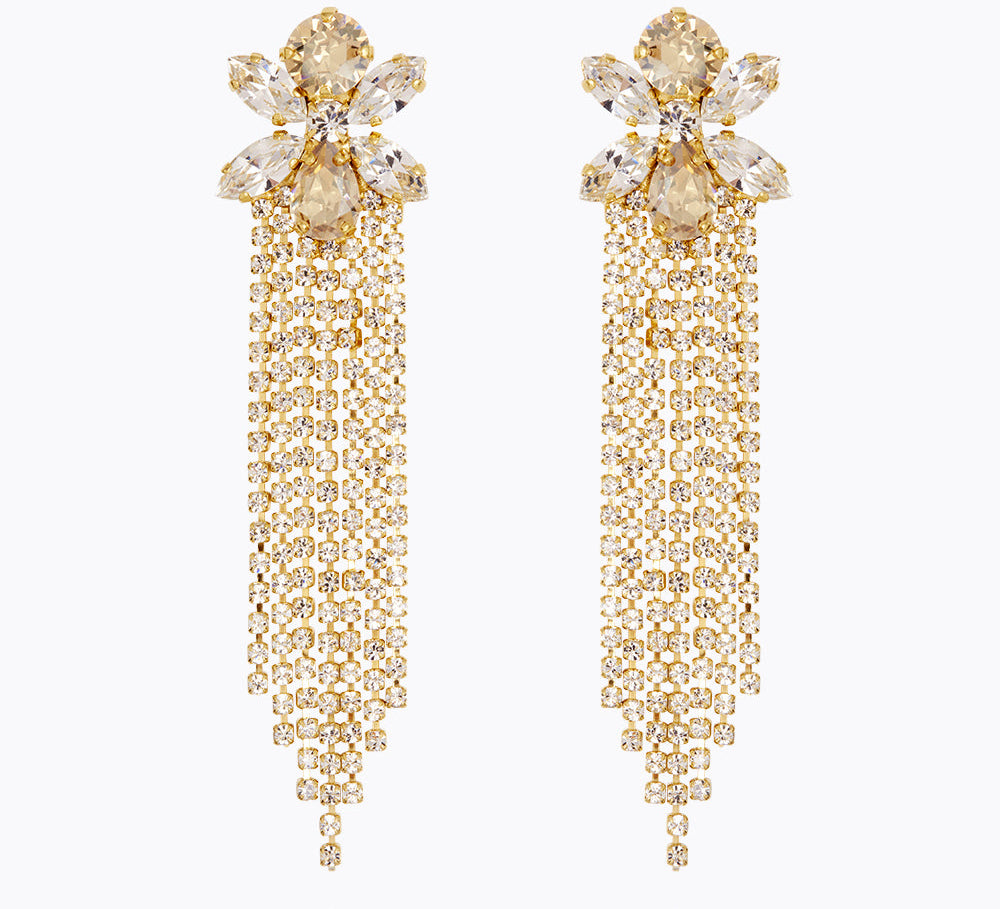 Caroline Svedbom - Adore You Earrings Crystal Golden Shadow Gold