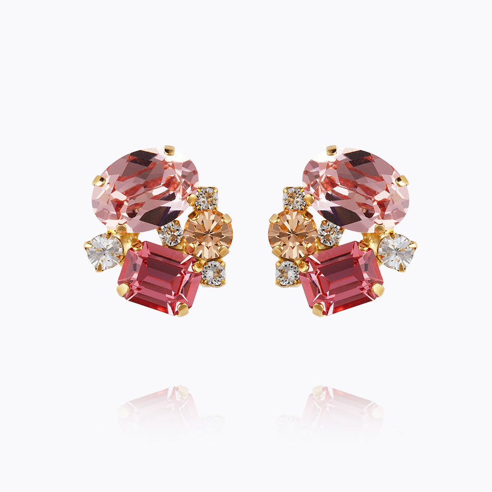 Caroline Svedbom - Mini Carolina Earrings Pink Combo Gold