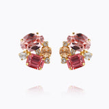 Caroline Svedbom - Mini Carolina Earrings Pink Combo Gold
