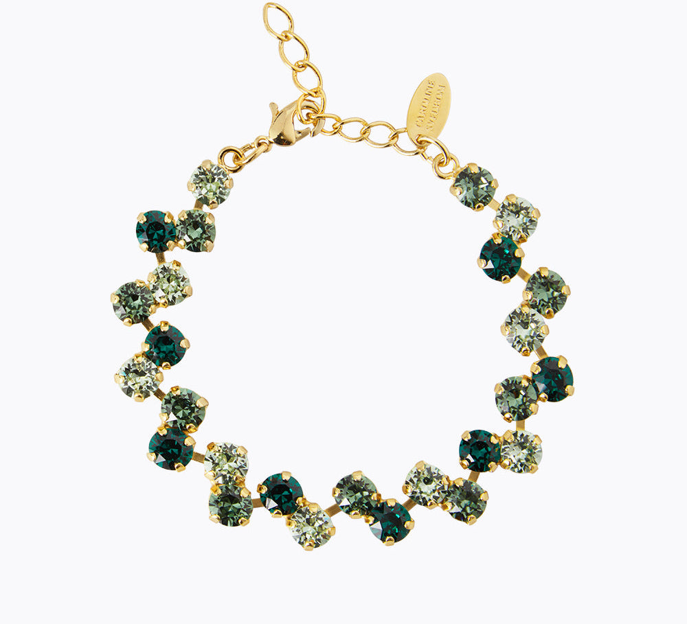 Caroline Svedbom - Fiona Bracelet Green Combo Gold