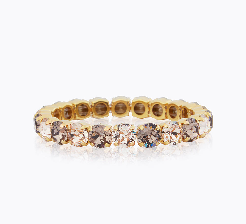 Caroline Svedbom - Gia Stud Bracelet Greige Silk Combo Gold