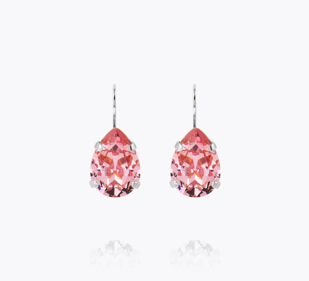 Mini Drop Clasp Earrings / Light Rose