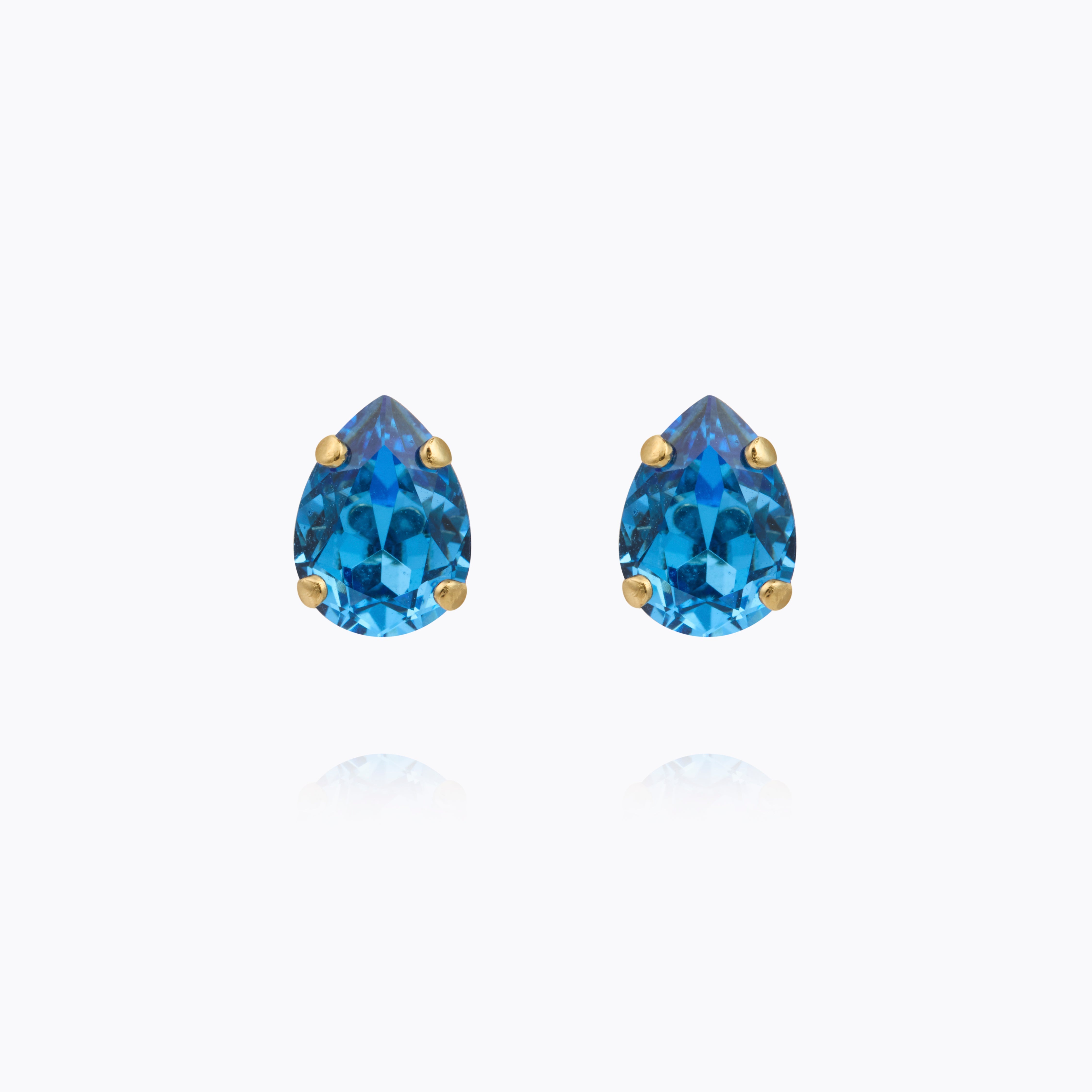 Caroline Svedbom - Amelia Stud Earrings Recreated Iceblue Gold