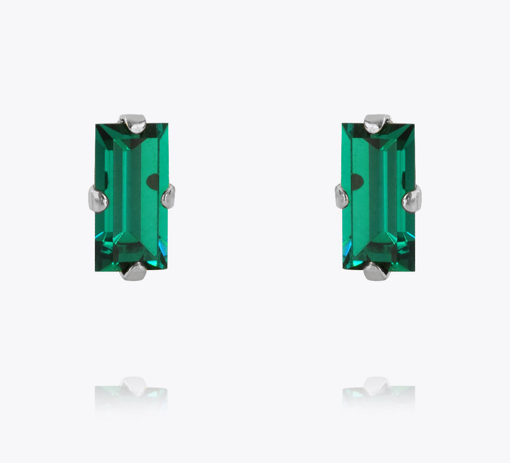 Baguette Earrings / Emerald