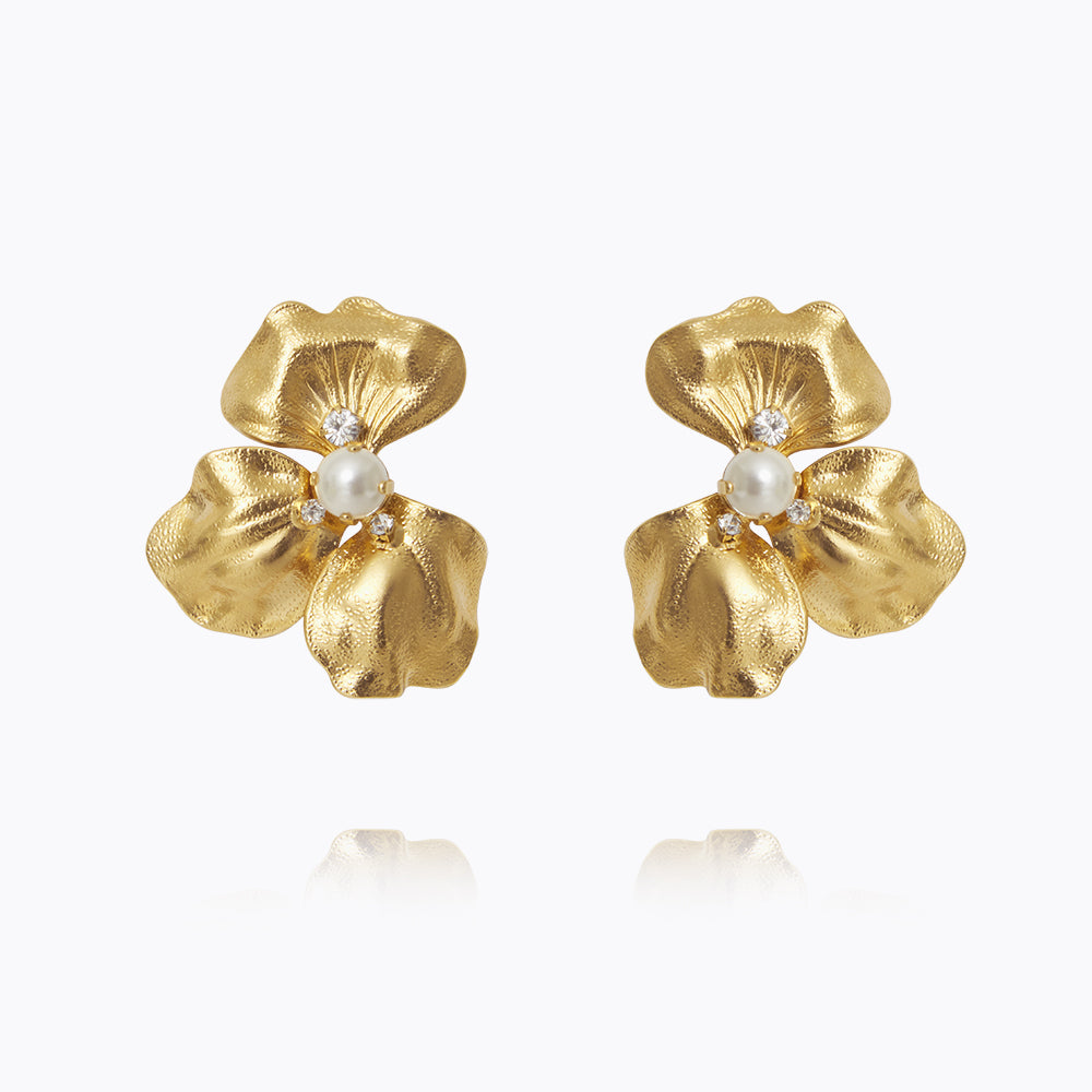 Caroline Svedbom - Gaura Earrings Pearl Gold