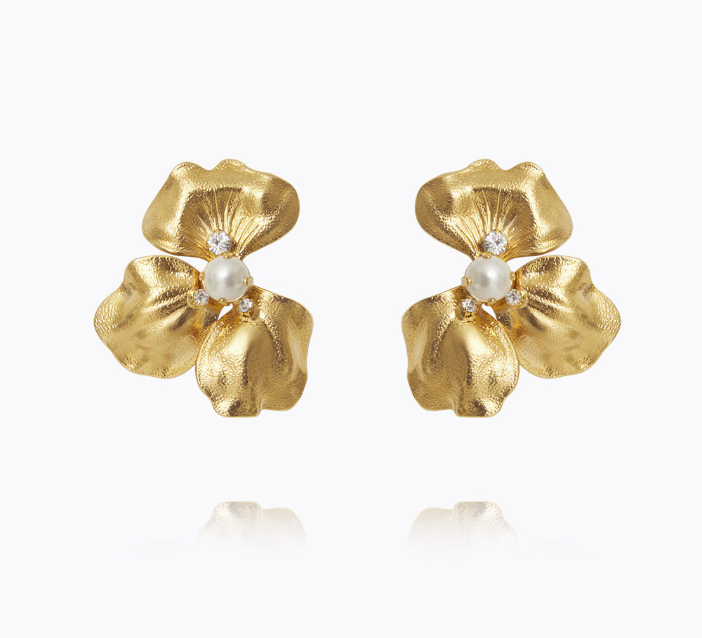 Caroline Svedbom - Gaura Earrings Pearl Gold