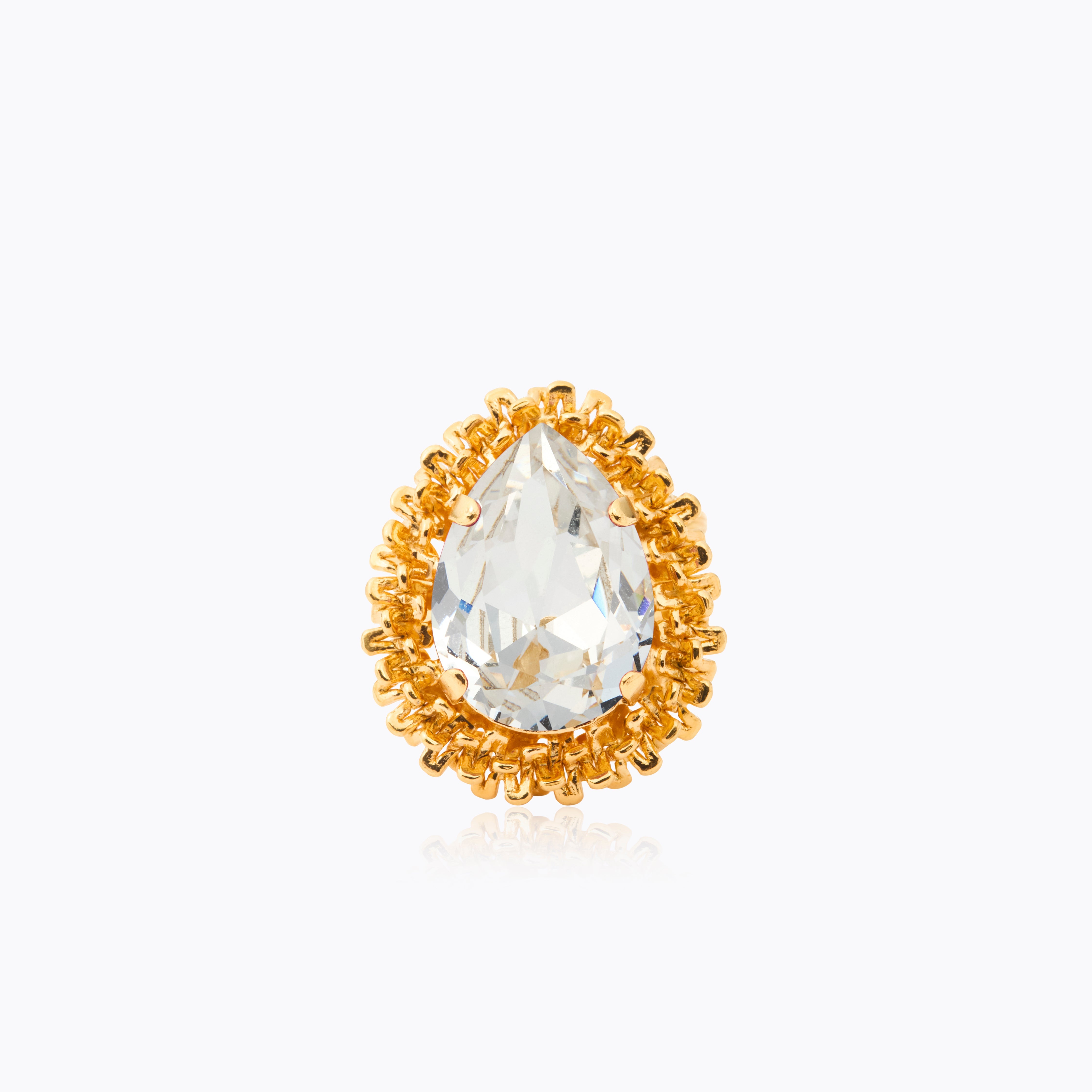 Caroline Svedbom - Classic Gemma Ring Crystal Gold