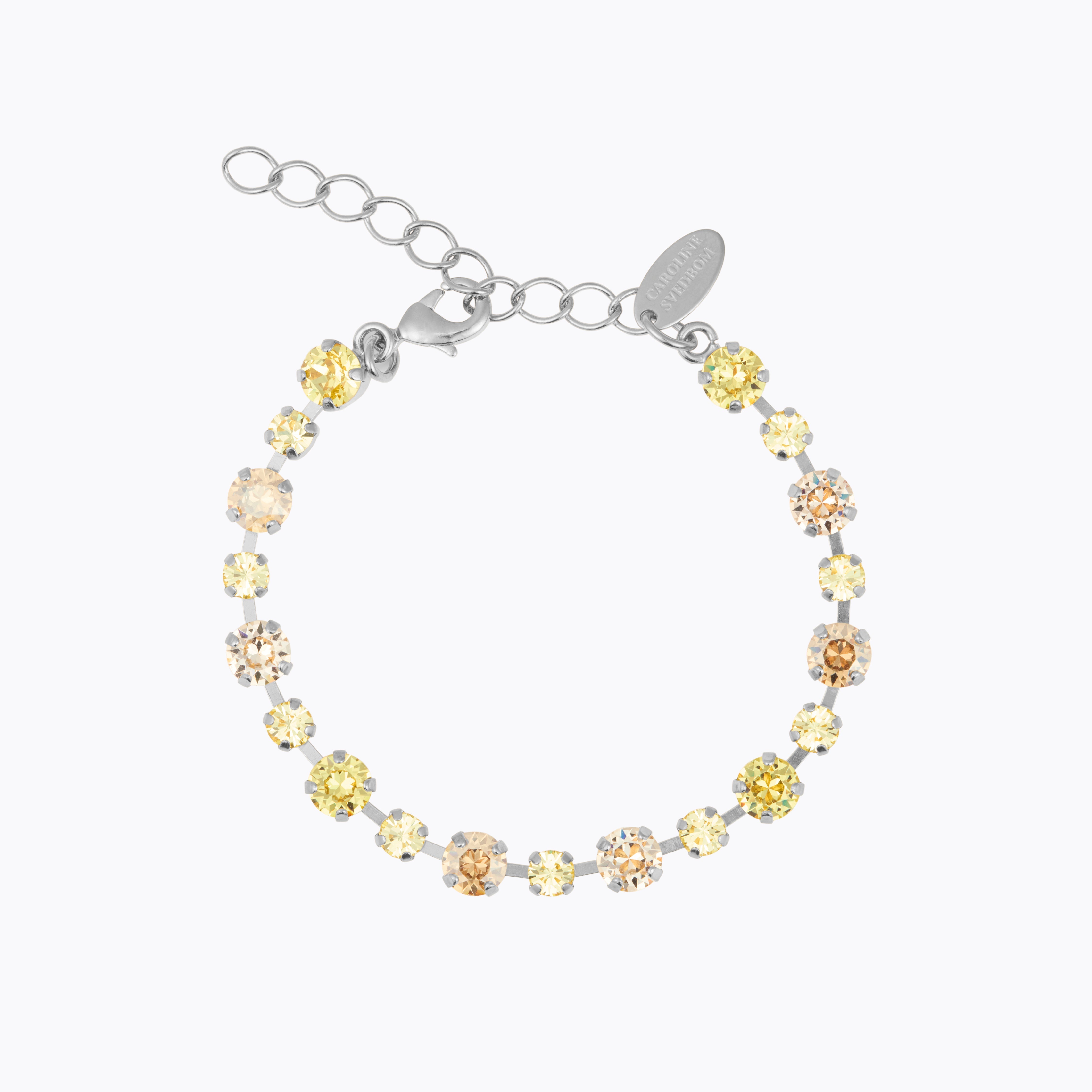 Caroline Svedbom - Calanthe Bracelet Dark Jonquil Combo Rhodium