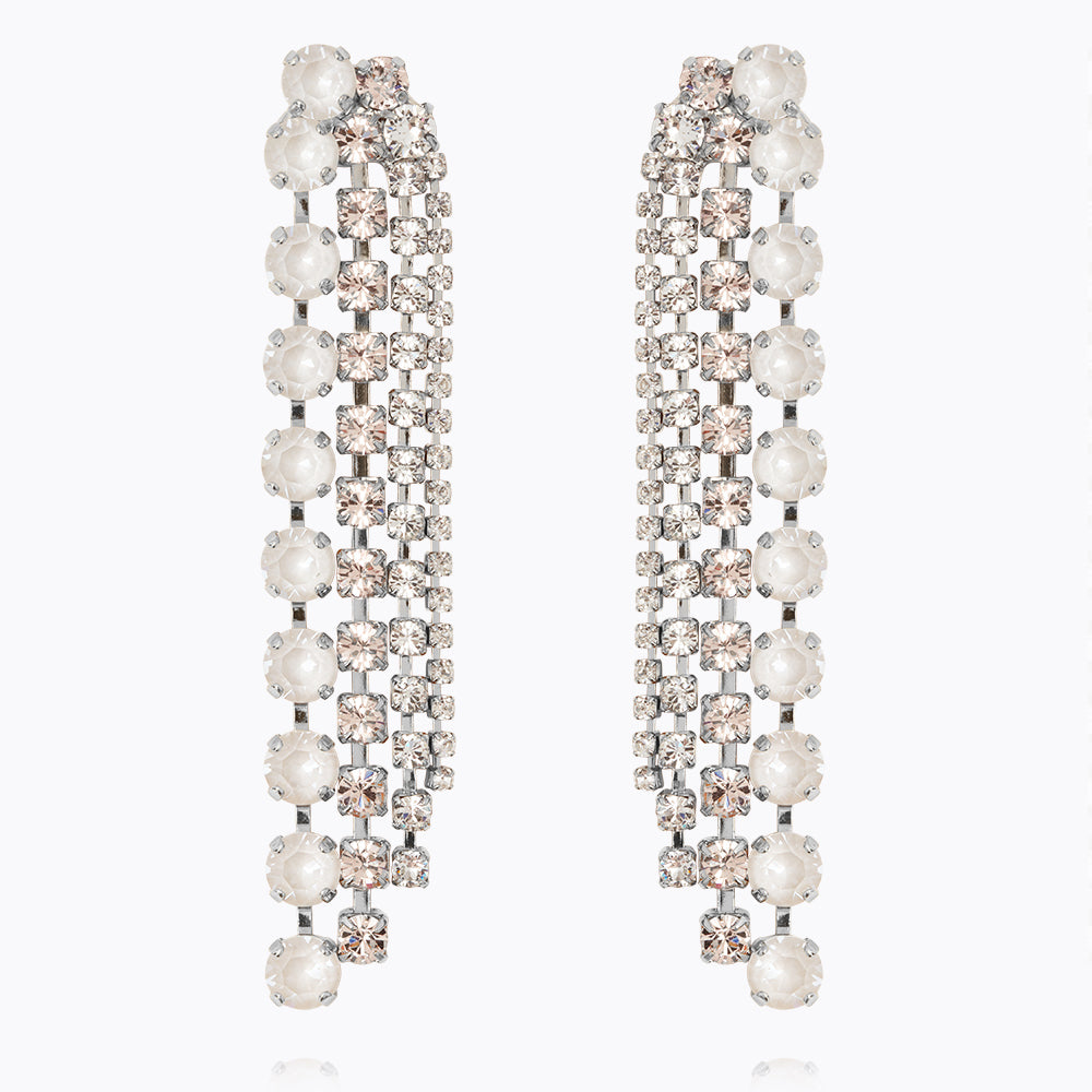 Caroline Svedbom - Camilia Earrings Electric White Combo Rhodium