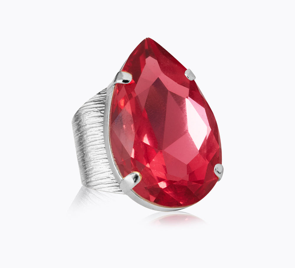Perfect Drop Ring / Mulberry Red