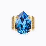 Caroline Svedbom - Classic Drop Ring Recreated Iceblue Gold