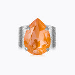 Caroline Svedbom - Classic Drop Ring Mango Delite Rhodium