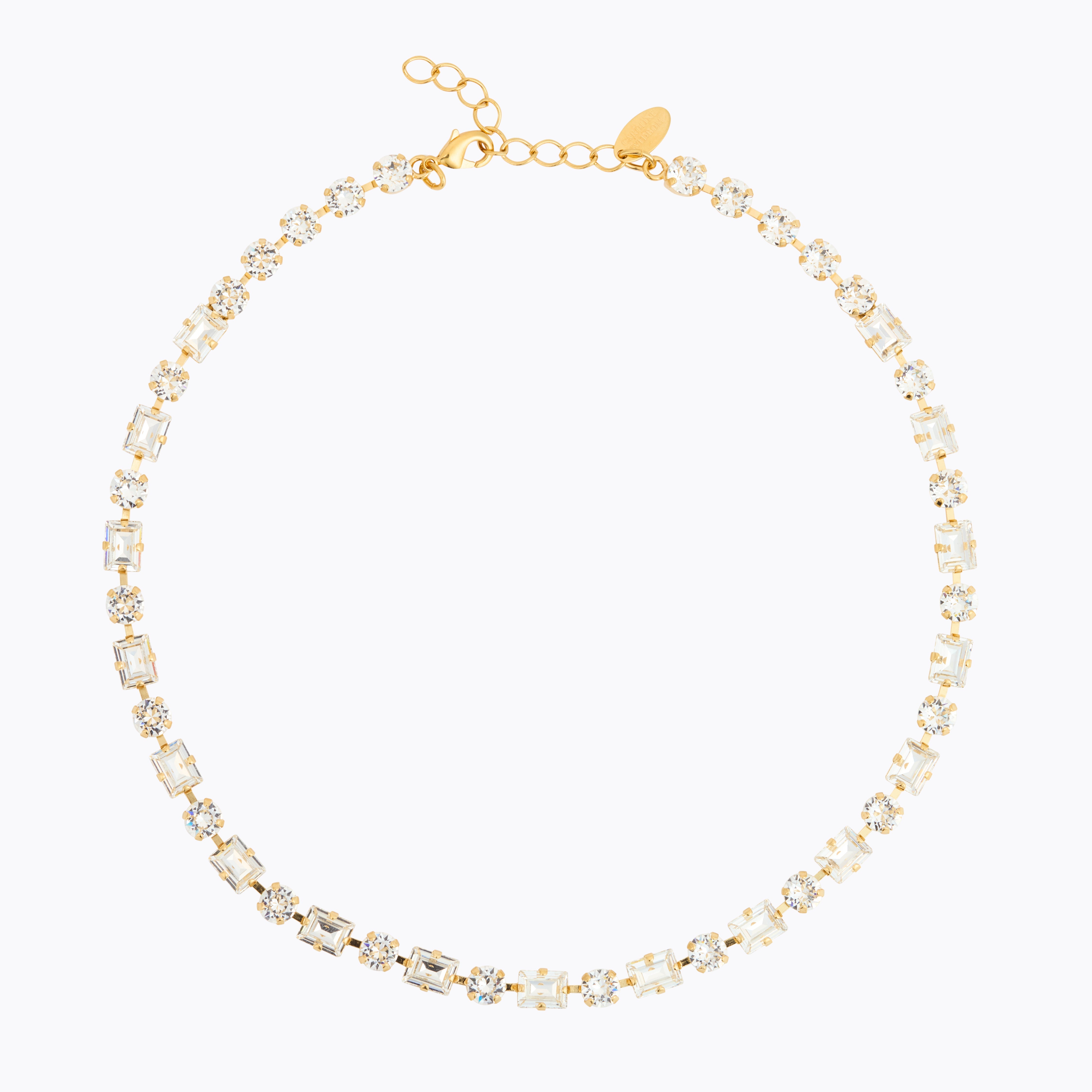 Caroline Svedbom - Diora Statement Necklace Crystal Gold