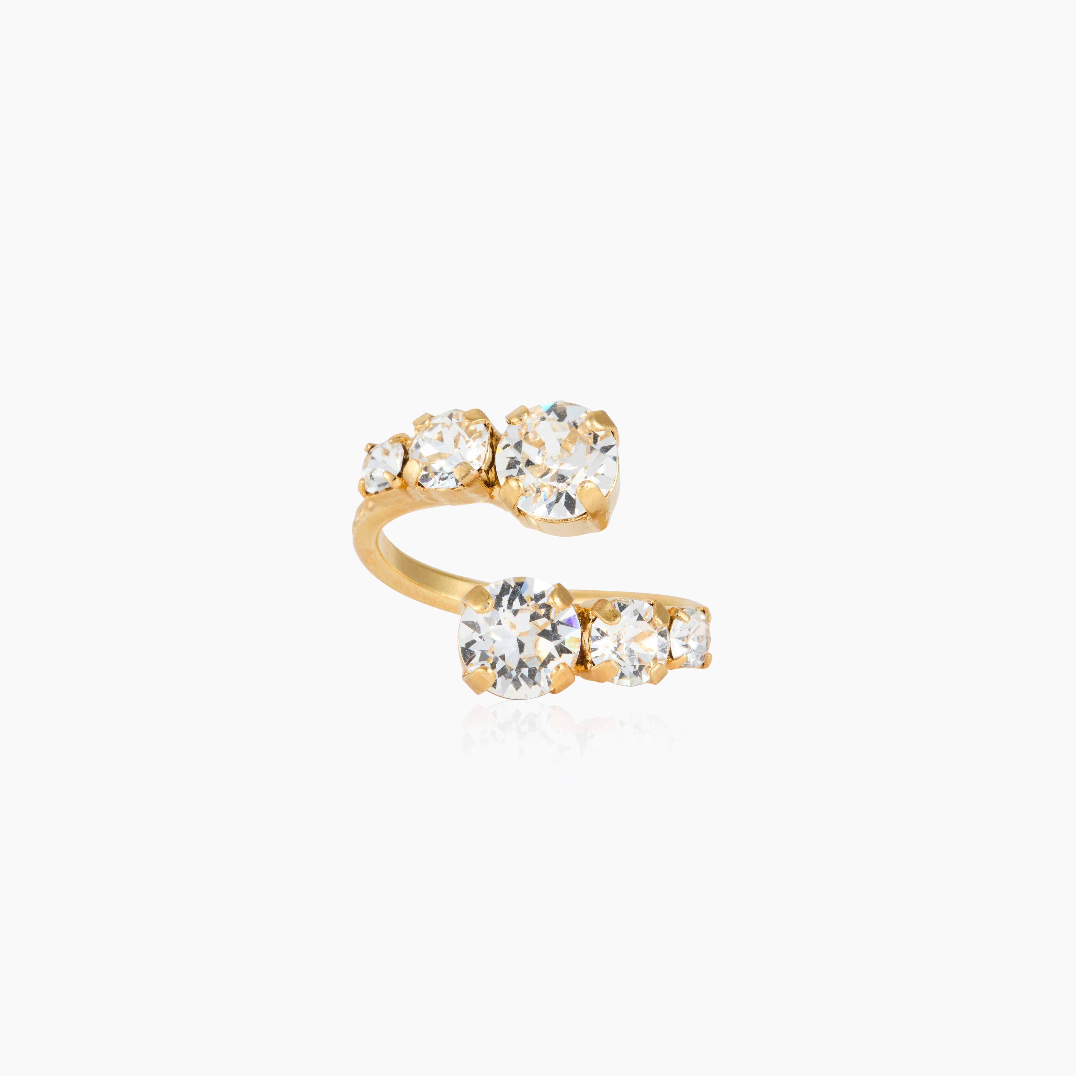 Caroline Svedbom - Halo Ring Crystal Gold