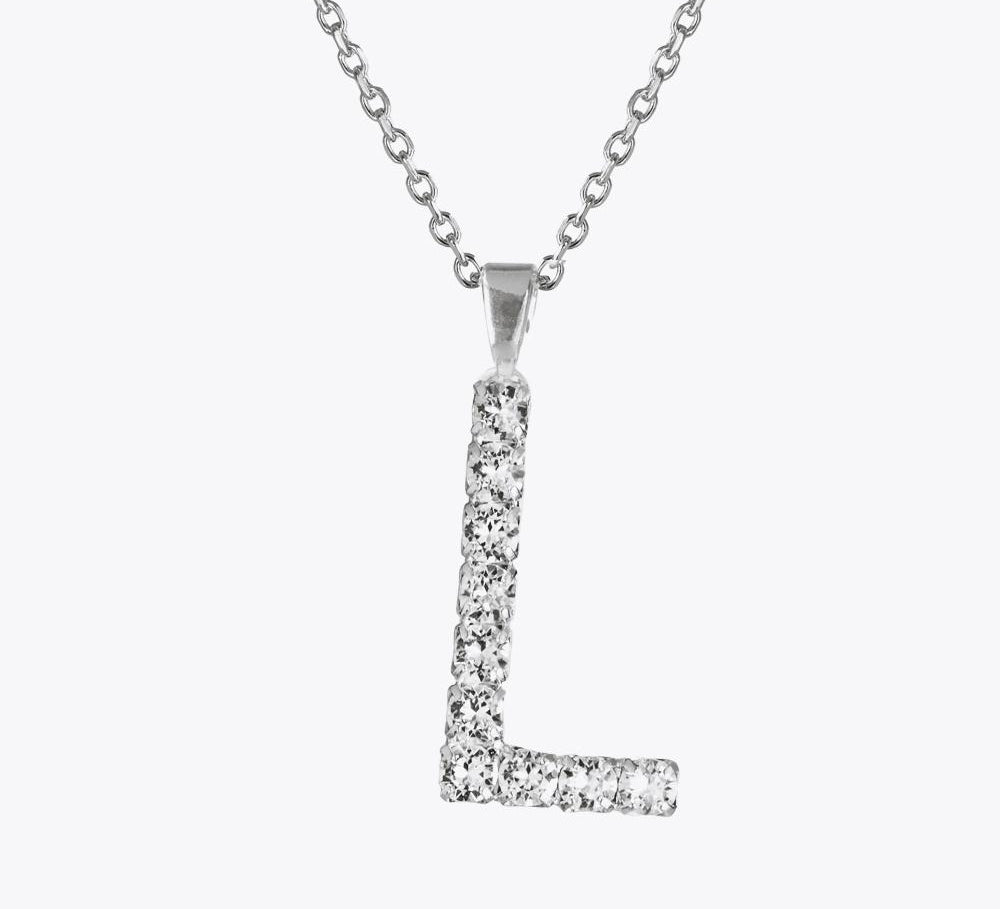 Letter Necklace L / Crystal
