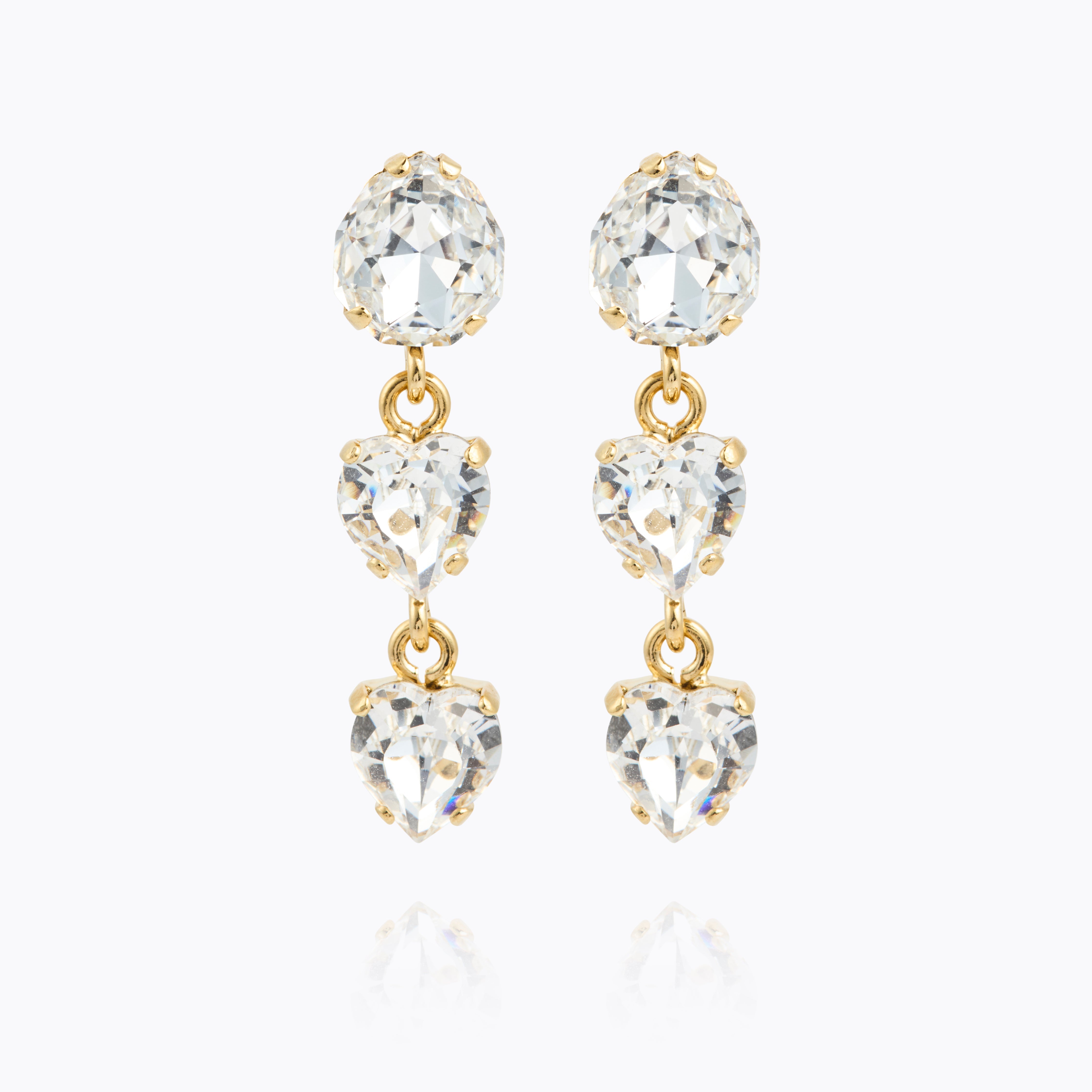 Caroline Svedbom - Love Edit Earrings Crystal Gold
