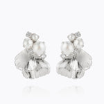 Caroline Svedbom - Lumi Pearl Earrings Pearl Crystal Rhodium