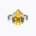 Caroline Svedbom - Mini Drop Ring Dark Jonquil Rhodium