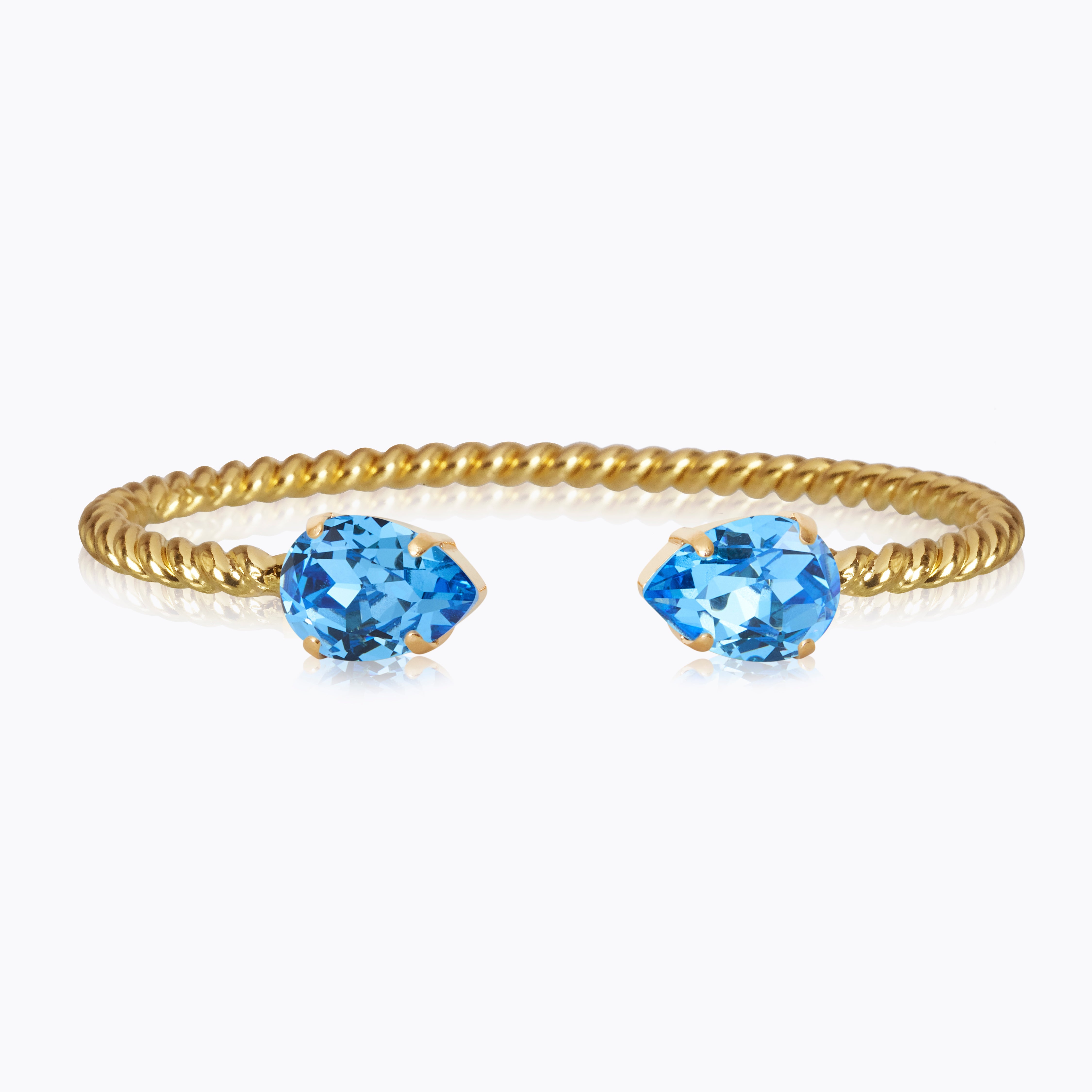 Caroline Svedbom - Mini Drop Bracelet Recreated Iceblue Gold