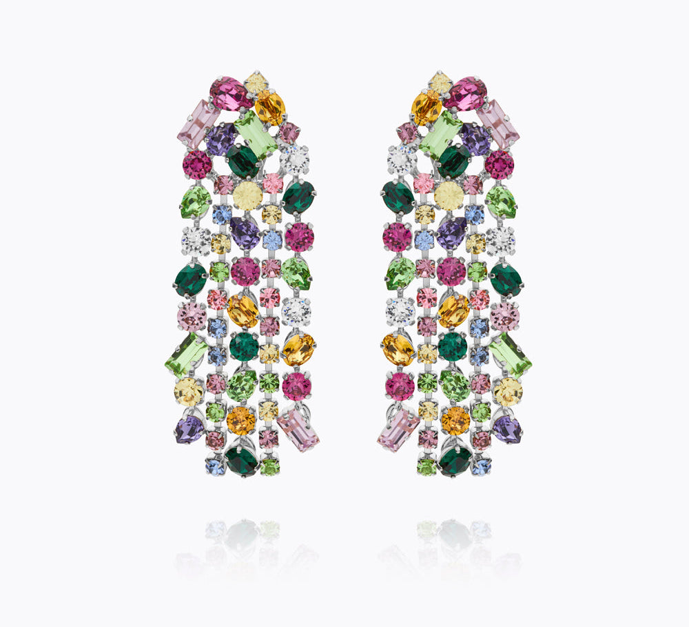 Caroline Svedbom - Noelle Statement Earring Festive Combo Rhodium