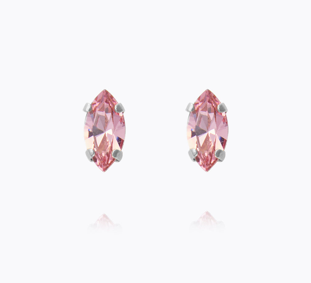 Caroline Svedbom - Petite Navette Earrings Light Rose Rhodium