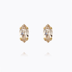 Caroline Svedbom - Petite Navette Earrings Light Silk Gold