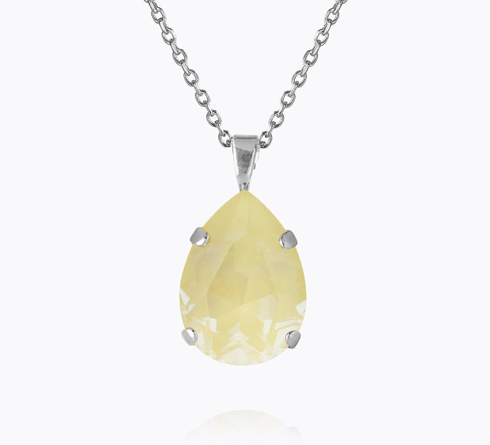 Caroline Svedbom - Mini Drop Necklace Soft Yellow Rhodium