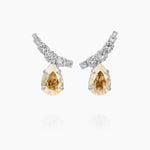 Caroline Svedbom - Saphina Earrings Crystal Golden Shadow Rhodium