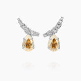 Caroline Svedbom - Saphina Earrings Crystal Golden Shadow Rhodium
