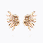 Caroline Svedbom - Feather Earrinings Golden Combo Rhodium