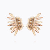 Caroline Svedbom - Feather Earrinings Golden Combo Rhodium