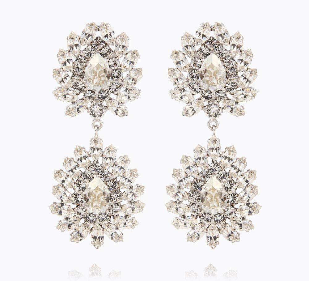 Caroline Svedbom - Milano Earrings Crystal Silvershade Rhodium