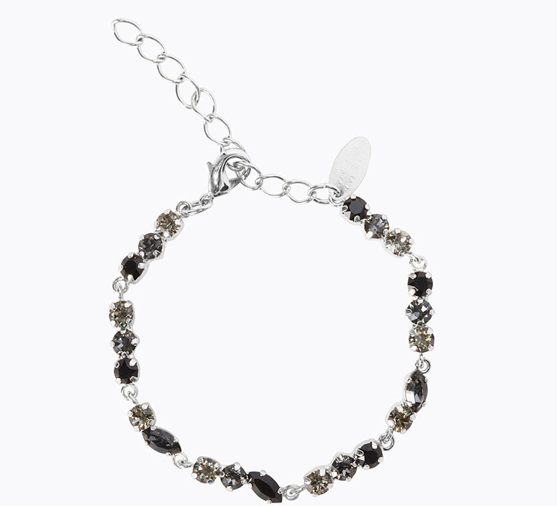 Caroline Svedbom - Alelia Bracelet Jet Combo Rhodium