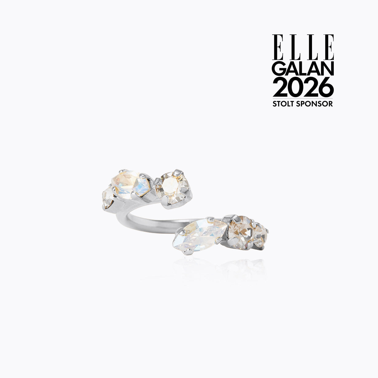 Caroline Svedbom - Alelia Ring Cloud Combo Rhodium