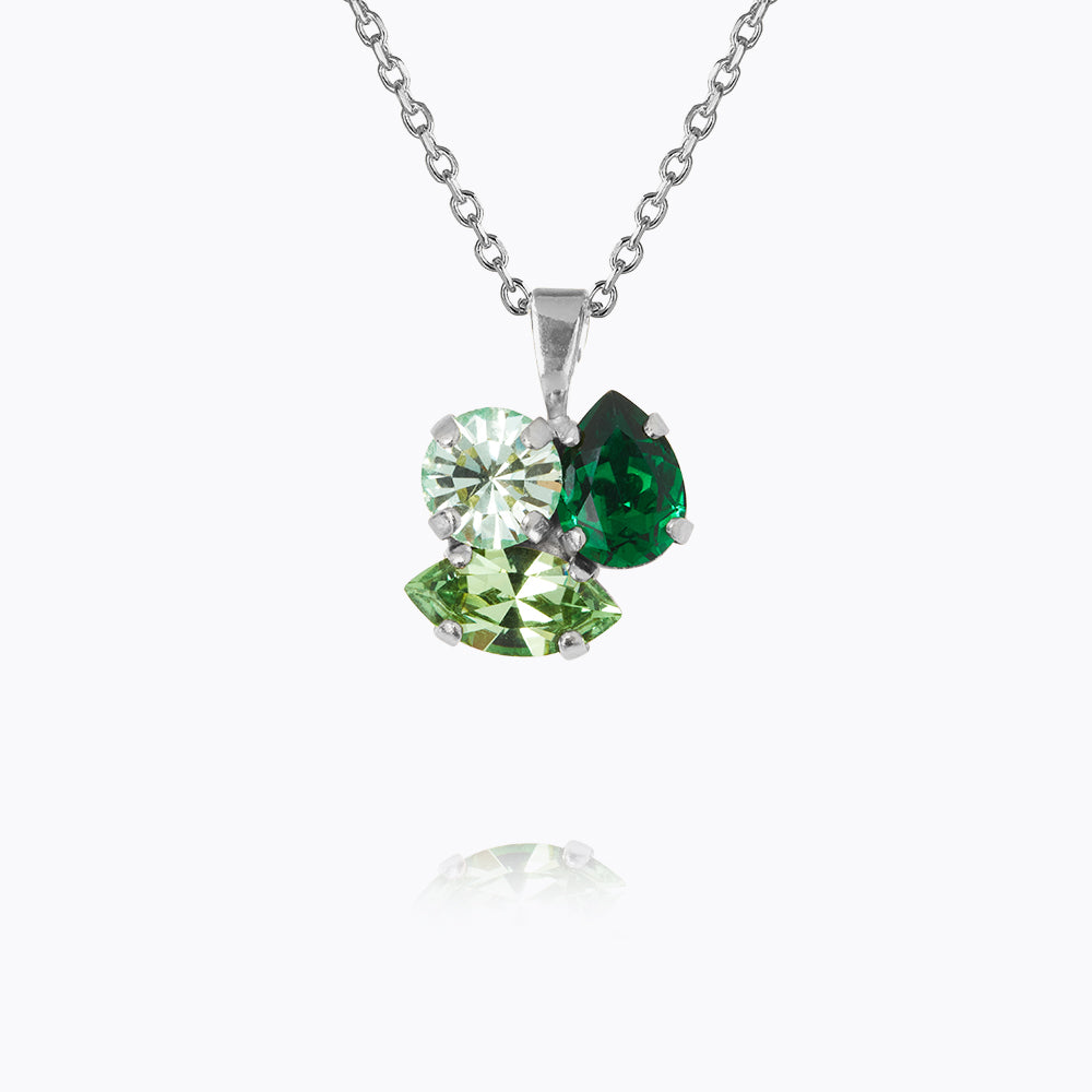 Caroline Svedbom - Ana Necklace Majestic Green Combo Rhodium