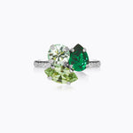 Caroline Svedbom - Ana Ring Majestic Green Combo Rhodium