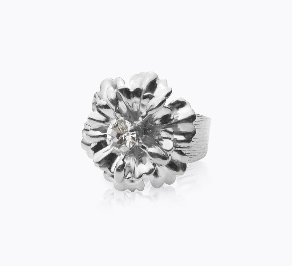 Caroline Svedbom - Blossom Ring Crystal Rhodium