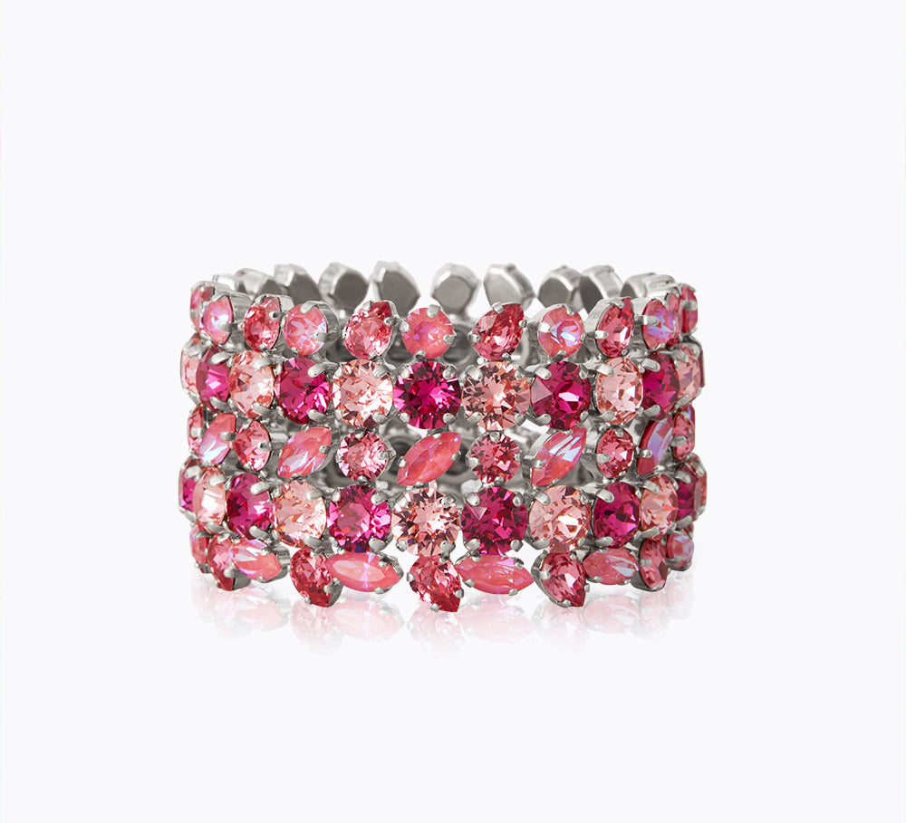 Multi Cuff Bracelet / Fuschia Combo