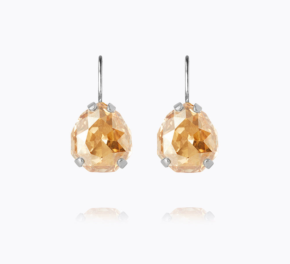 Caroline Svedbom - Carlotta Clasp Earrings Golden Shadow Rhodium