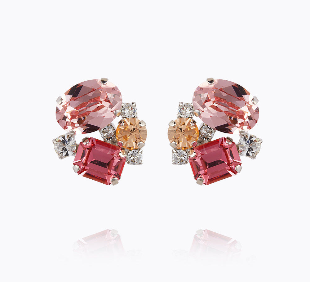 Mini Carolina Earrings / Pink Combo