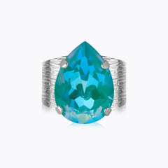 Caroline Svedbom - Classic Drop Ring Laguna Delite Rhodium