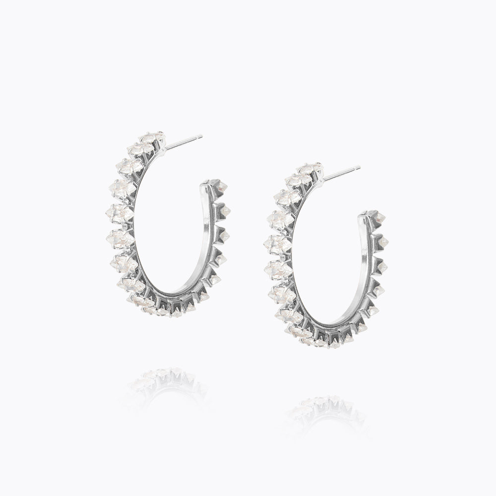 Caroline Svedbom - Crystal Navette Loopearrings Crystal Rhodium