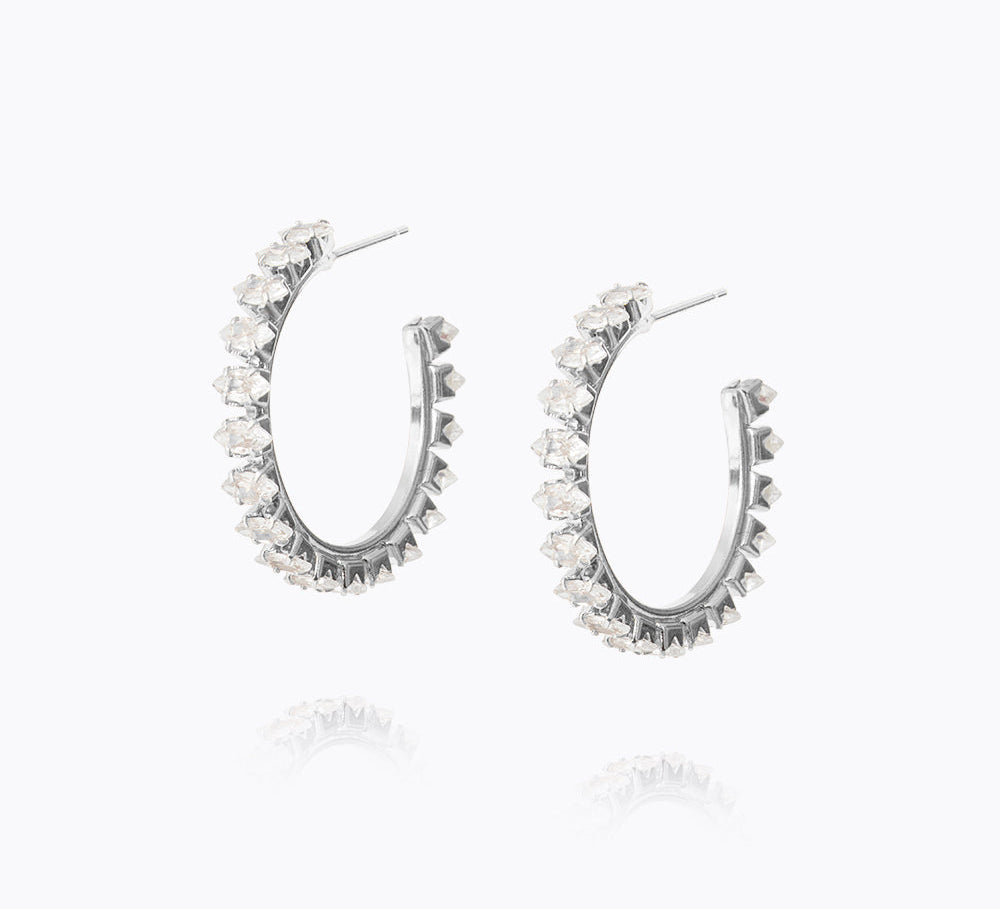 Crystal Navette Loop earrings / Crystal