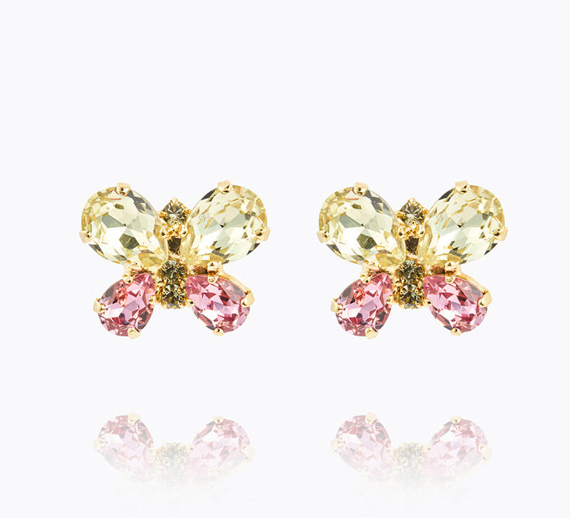 Caroline Svedbom - Butterfly Stud Earrings Jonquil Light Rose Gold