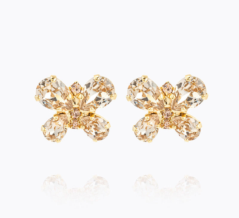 Caroline Svedbom - Butterfly Stud Earrings Silk Gold