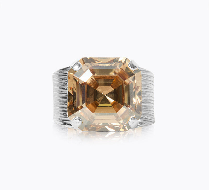 Caroline Svedbom - Eve Ring Golden Shadow Rhodium