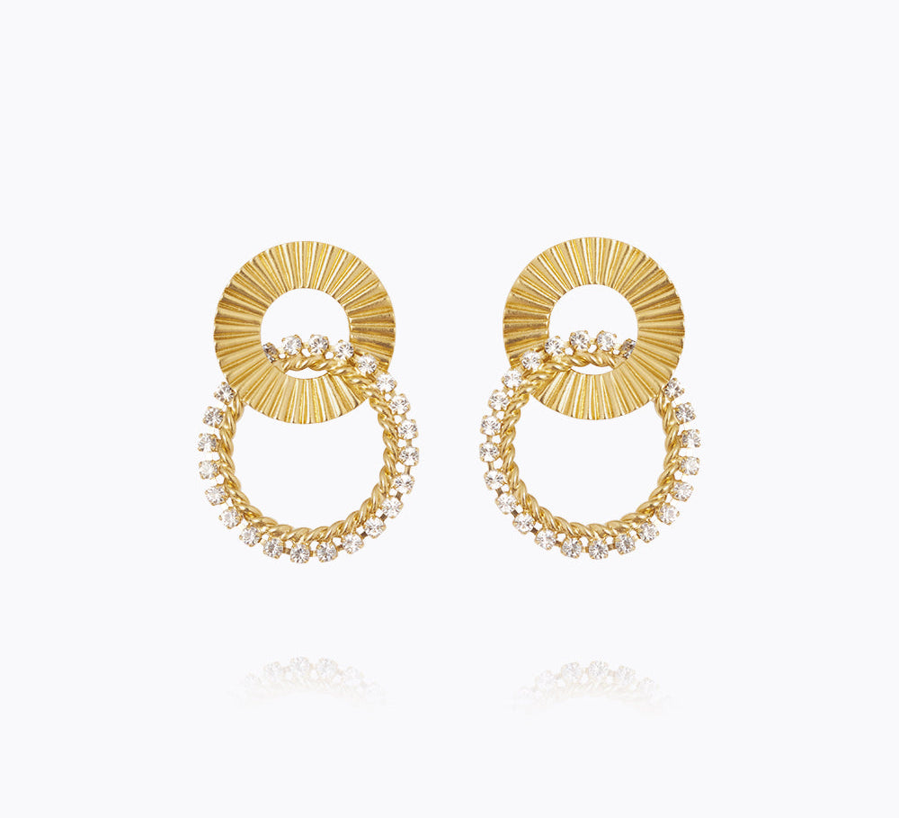 Caroline Svedbom - Gianna Earrings Crystal Gold