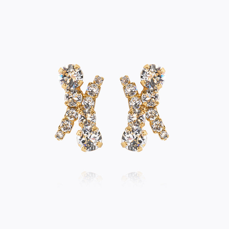 Caroline Svedbom - Halo Earrings Crystal Gold