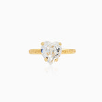 Caroline Svedbom - Heart Ring Crystal Gold